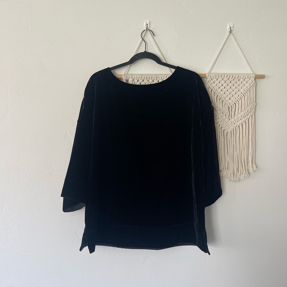 Soft Surroundings Aria Velvet Tunic Black NWT - Picture 4 of 8